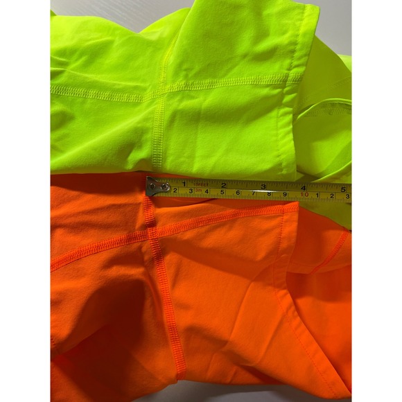 Lululemon Speed Up Low Rise Lined Running Shorts 4 Inch Neon Orange Yellow 8 - Picture 4 of 7